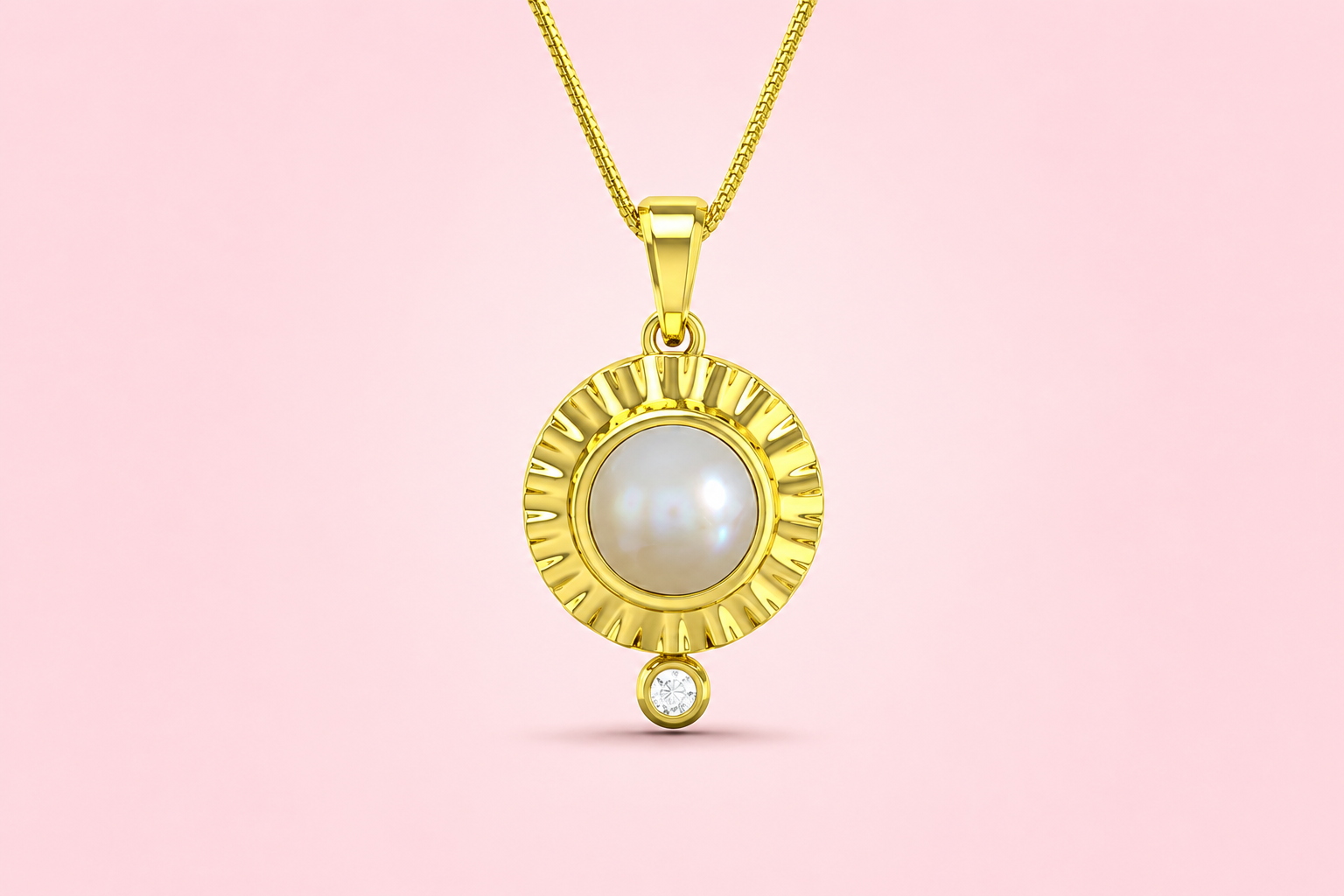 South Sea Pearl Yellow Gold Pendant (DP5)