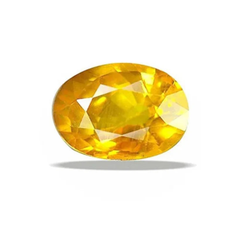 Natural Yellow Sapphire (Pukhraj Stone) – 6.02 Carat Certified Gemstone