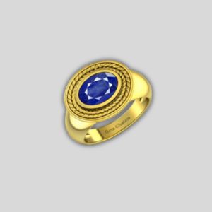 Blue Sapphire (Thailand) Yellow Gold Ring (A63)