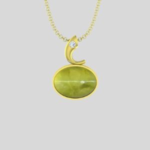 Chrysoberyl Cat's Eye Yellow Gold Pendant (DC20)