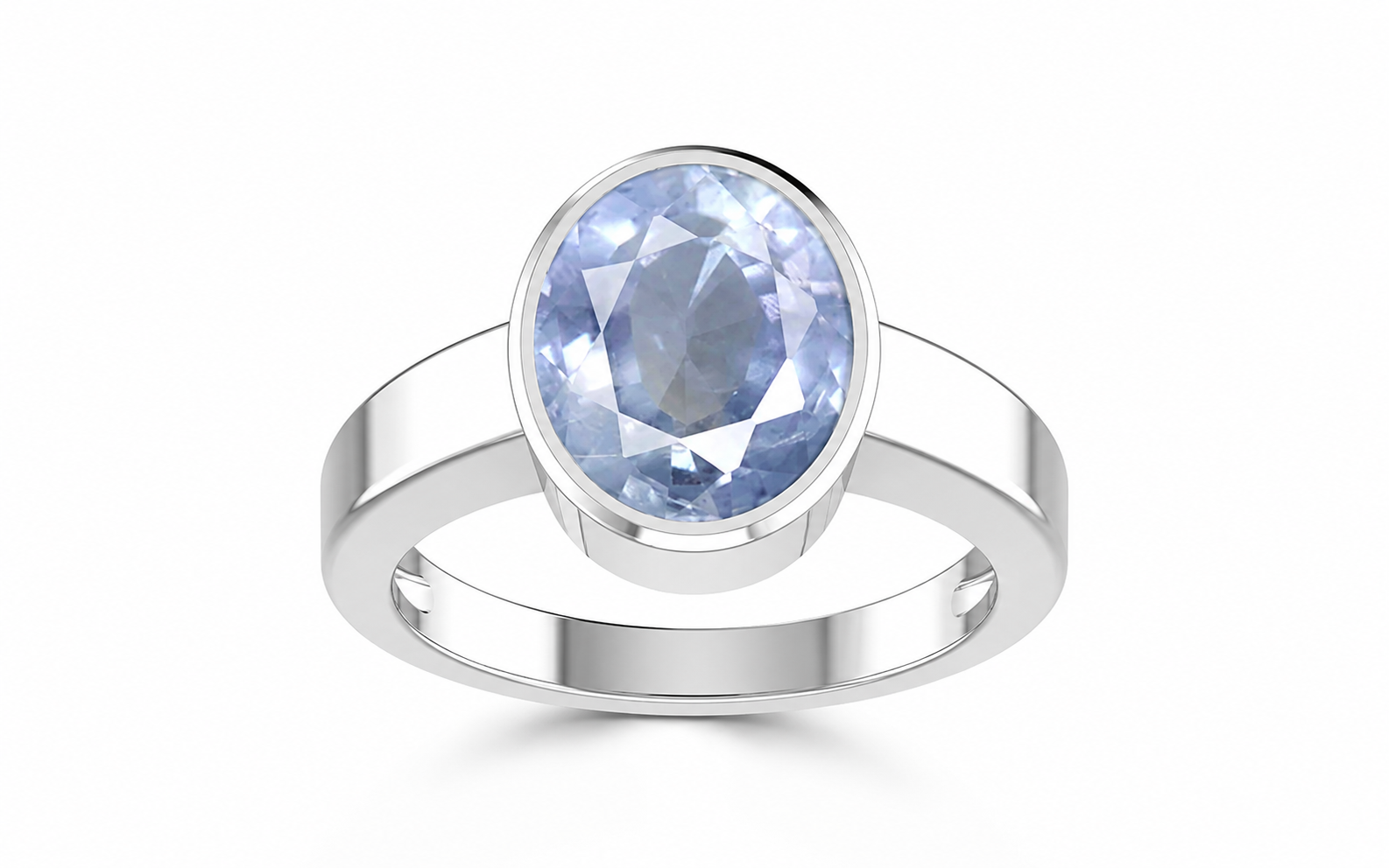 Blue Sapphire Sterling Silver Ring (R1)