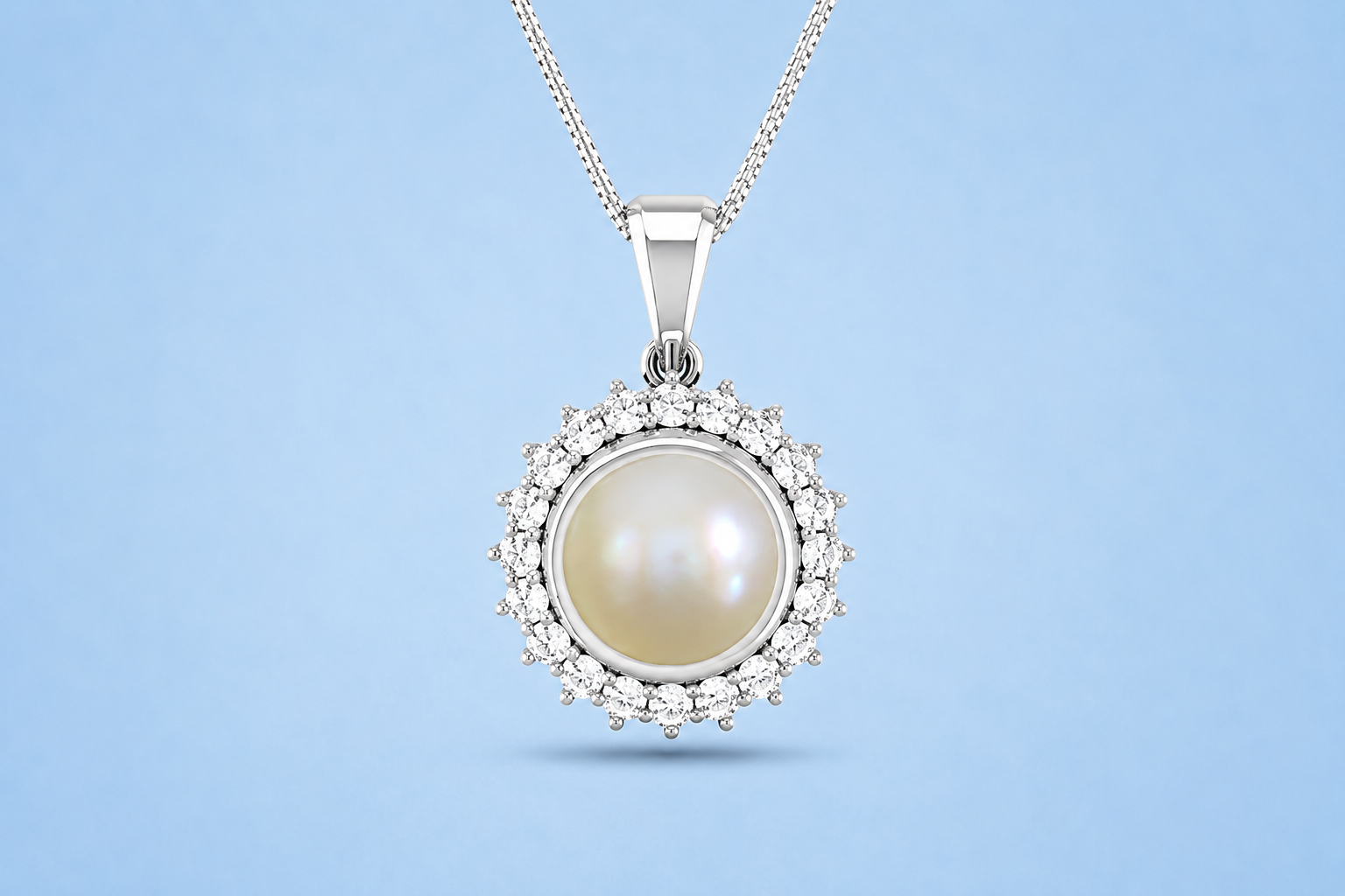 South Sea Pearl Sterling Silver Pendant (DP4)