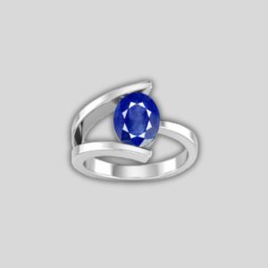 Blue Sapphire (Thailand) Sterling Silver Ring (A64)