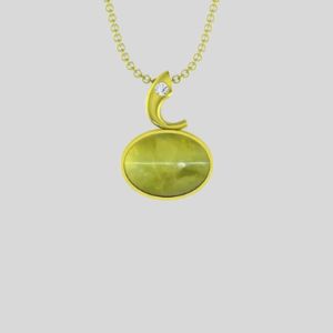Chrysoberyl Cat's Eye Panchdhatu Pendant (DC20)